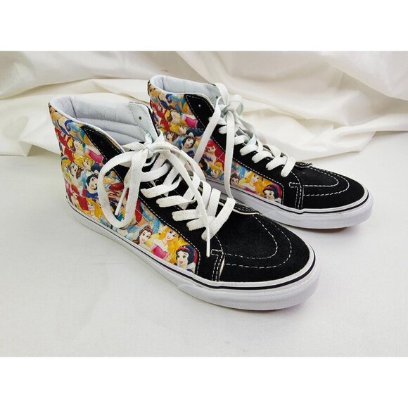 Vans Disney Princesses Size 9.5 Womens Or 8 Mens Hi Lace Black Fashion Sneakers - Picture 6 of 10